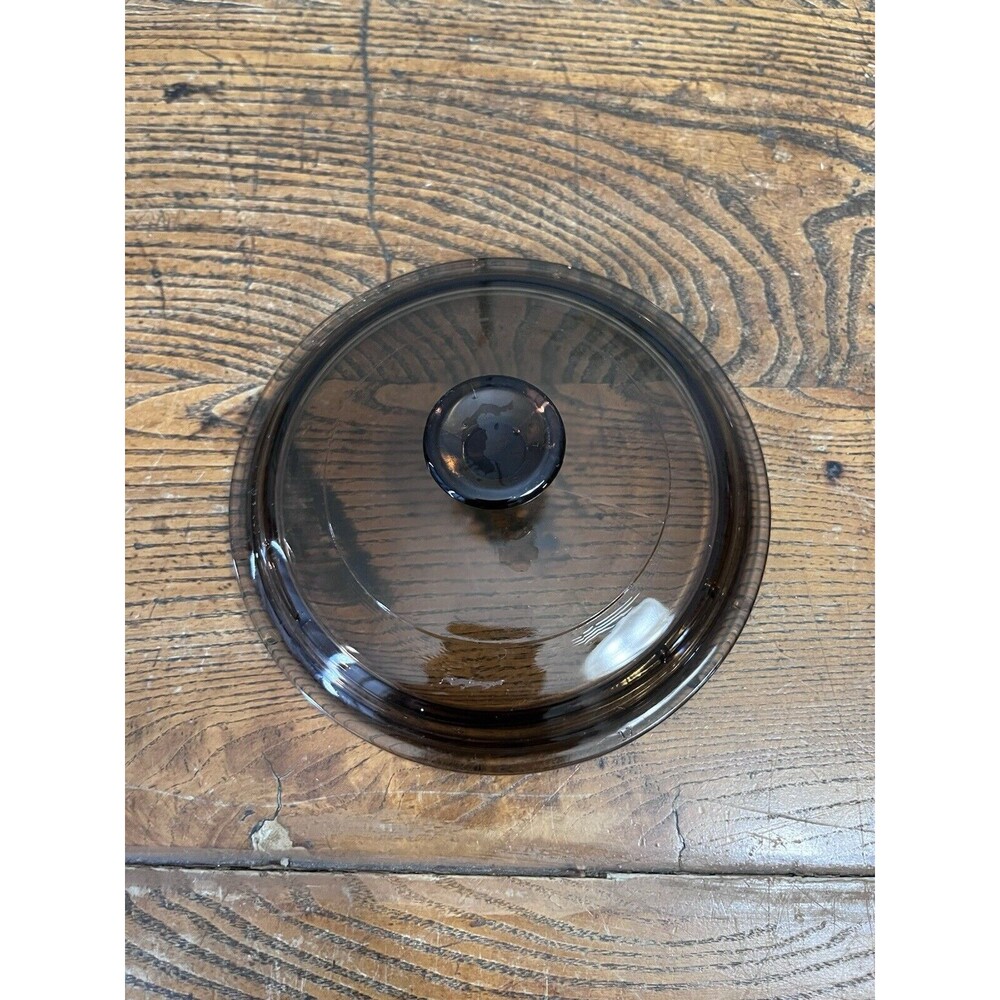 Pyrex Amber P-81-C Glass Replacement 6”Lid Corning Ware Made USA
